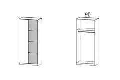91x210x54cm