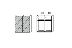 200x223x68cm