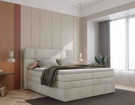 Pat Boxspring cu spatiu pentru depozitare PALACE 140/ 160/ 180cm personalizabil