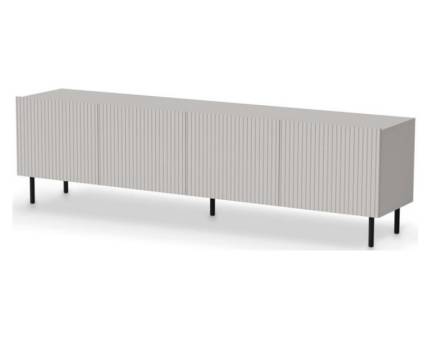 Comoda TV cu 4 usi PAXOS 200x54x40cm casmir cu design de riflaje