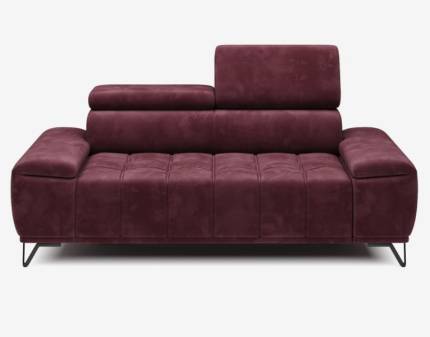 Canapea cu reglaj electric 2 locuri PALLADIO cu tetiere reglabile, personalizabila 194x110cm
