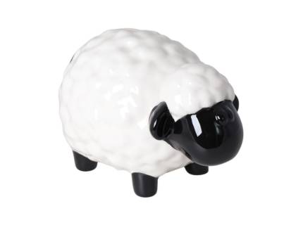 Oaie Mare din ceramica alb/ negru 