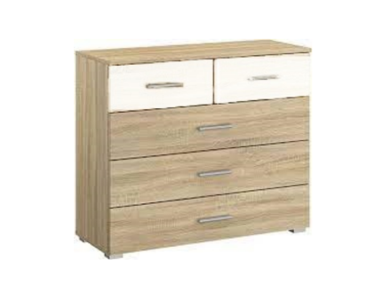Comoda cu 5 sertare GANDRA 93x81x42cm alb alpin/ sanremo 