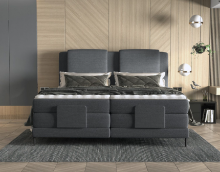 Pat Boxspring cu reglaj electric VINCE (180x200cm) material textil