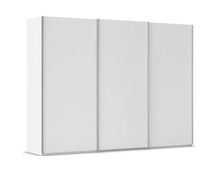 Dulap cu usi glisante TARO 301x223x69cm alb alpin, maner aluminiu 