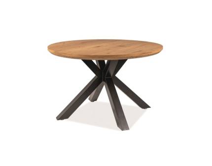 Masa RITMO din furnir, metal negru 120xH75cm