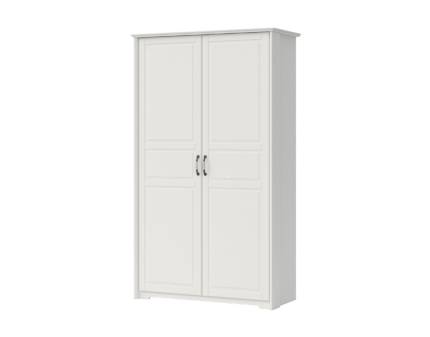 Dulap cu 2 usi cu balamale EVERGREEN 131x224x58cm ivory/ pin polar