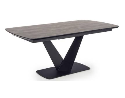 Masa extensibila VINSTON din MDF si placa HPL gri, metal negru 180-230x95xH76cm