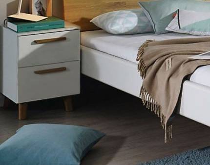 Noptiera cu 2 sertare MAVI EXTRA 40x49x42cm alb alpin