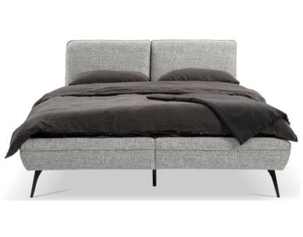 Pat tapitat cu somiera VERDE 140/ 160/ 180cm personalizabil, picioare negre