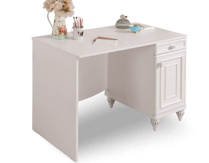 Birou cu 1 usa si 1 sertar ROMANTICA 106x61xH75cm alb