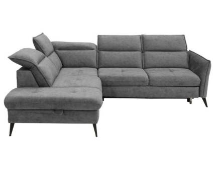 Coltar extensibil APOLLO cu lada pentru depozitare, tetiere reglabile 260x215cm