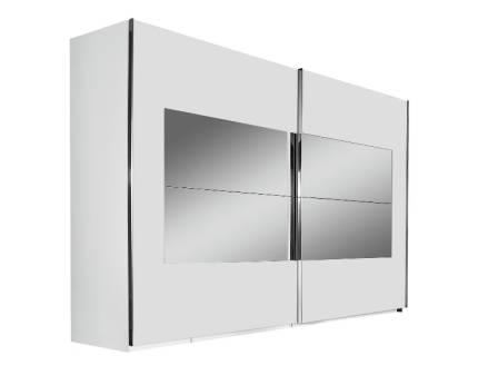 Dulap cu usi glisante X-TEND FRAME 1 316x223x68cm alb alpin/ oglinda