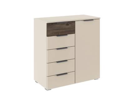 Comoda SAJO champagne/ stejar Atlantic dark 80x84x40cm 