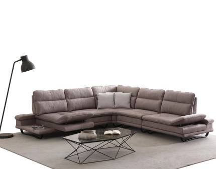 Coltar modular cu sezut rotativ FIESTA RELAX cu spatar reglabil, cotiere reglabile, suport tip masuta, adaptor USB personalizabil 320x170cm