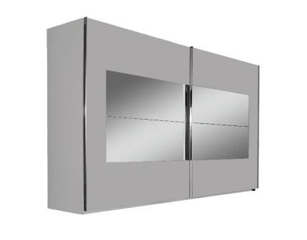 Dulap cu usi glisante X-TEND FRAME 1 316x223x68cm silk grey/ oglinda