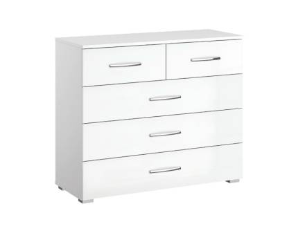 Comoda cu 5 sertare ILLINGEN 93x81x42cm alb alpin