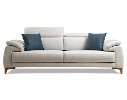 Canapea fixa OSCAR cu tetiere reglabile, cusaturi in contrast, personalizabila 240x95cm