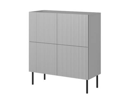 Comoda inalta cu 4 usi ASENSIO 100x110x42cm gri 