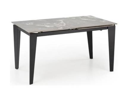 Masa extensibila FELIX GREY din marmura gri, metal negru 141-201x81xH76cm