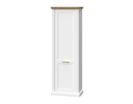 Dulap hol cu 1 usa TARA WHITE 65x193x38cm alb mat/ Pacific walnut