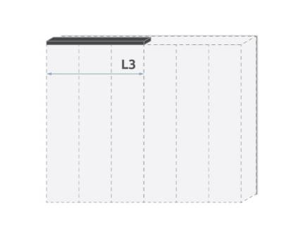 Cornisa passepartout pentru dulapul cu 3 usi PIANO BEIGE 137x17.3x2.5cm bej lucios 