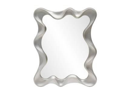 Oglinda de perete DECO 90x70cm cu rama argintie