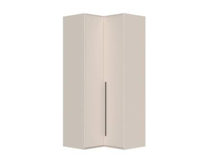 Dulap de colt cu 2 usi cu balamale OPERA 100/102x224x56cm casmir, maner maro