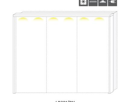 Rama passepartout cu led dulap 272cm PIANO BEIGE