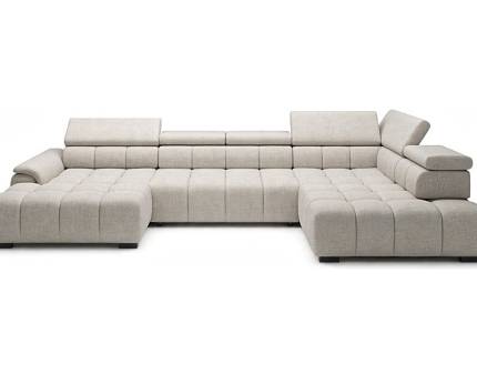 Coltar cu reglaj electric ALVIN XL cu tetiere reglabile, personalizabil 393x205x168cm