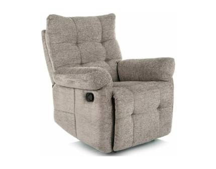 Fotoliu ATOS RAVEN cu recliner manual, material textil grey 88x94-160xH103cm