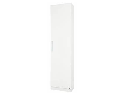 Dulap cu o usa cu balamale MINOSA 47x197x41cm alb alpin, maner aluminiu