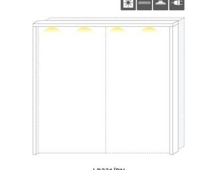 Rama passepartout dulap cu led 230cm PIANO BEIGE 