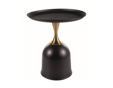 Masuta LIBRA din metal negru + auriu 51xH61cm