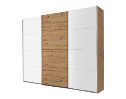 Dulap cu usi glisante KULMBACH 271x229x62cm alb alpin/ alb alpin - wotan configurabil