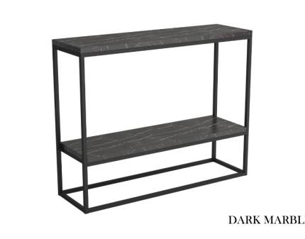 Consola DULIT din PAL 100x30xH80cm, metal negru / auriu