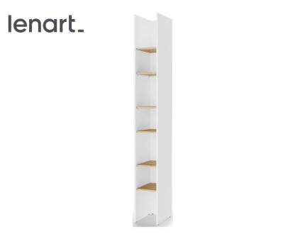 LENART BED CONCEPT BC-24 biblioteca 27x40x218cm alb mat