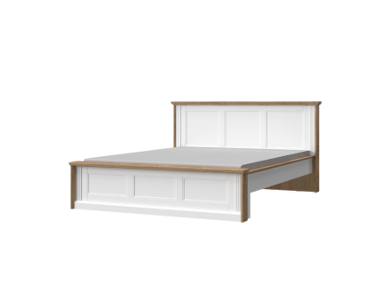 Pat cu somiera TARA WHITE 160/ 180cm alb/ Nuc Pacific