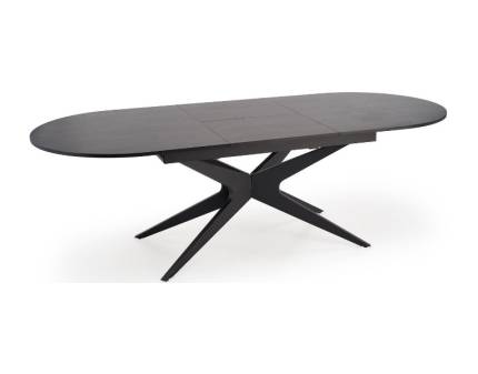 Masa extensibila SANDRO din MDF melaminat negru, otel vopsit negru 180-240x100xH76cm