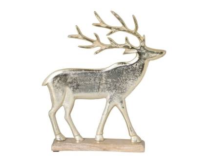 Figurina ren mare auriu din metal
