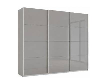 Dulap cu usi glisante KULMBACH 271x229x62cm silk grey/ sticla silk grey configurabil  