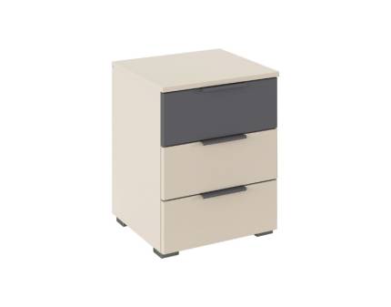 Noptiera SAJO champagne/ gri metalic 40x52x40cm 