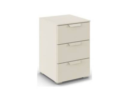 Noptiera cu 3 sertare ADITIO 40x42x61cm champagne, maner champagne