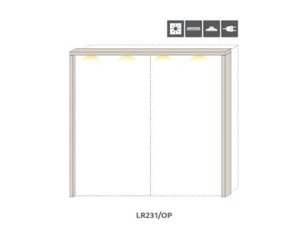 Rama passepartout dulap cu LED 230cm OPERA 