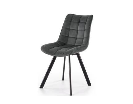 Scaun tapitat K332 catifea grey 46x61xH84cm, picioare negre
