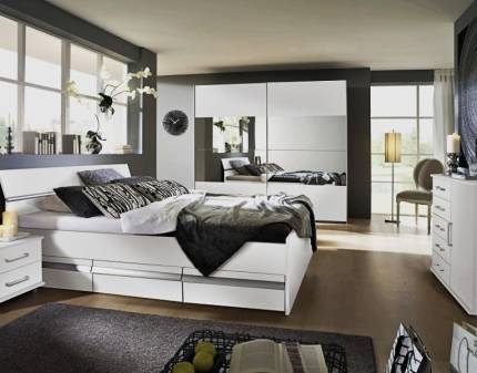 Cadru pat APULIEN 140 / 180cm alb allpin