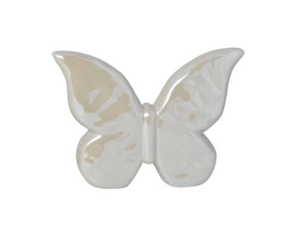 Fluture mediu bej perla din ceramica Varianta 3/3