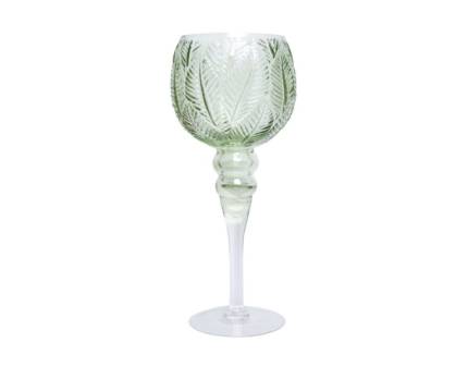Cupa sticla verde 13x30cm