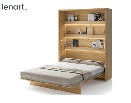 LENART BED CONCEPT BC-12 pat (160x200cm) rabatabil pe perete 171x46-228x218cm stejar Artisan