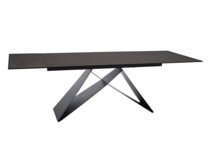 Masa extensibila WESTIN CERAMIC OSSIDO BRUNO din ceramica italiana Ossido Bruno maro, metal negru 160-240x90xH77cm